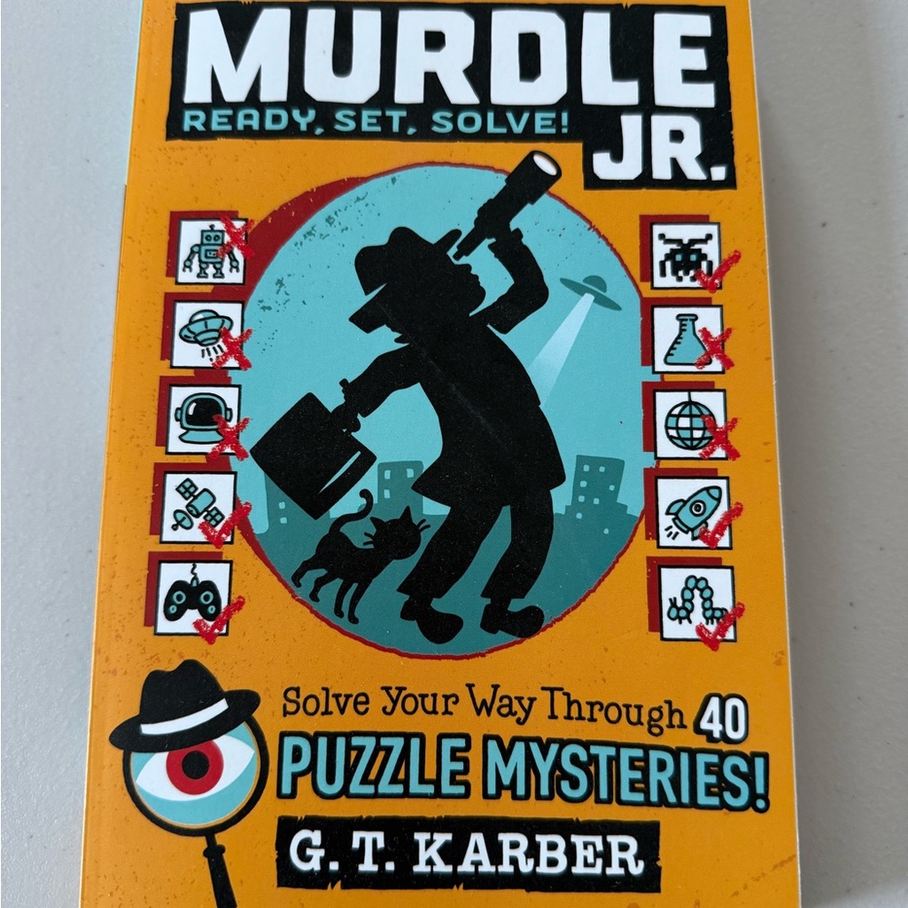 MURDLE JR. Puzzle Book - Orange & Teal Cover